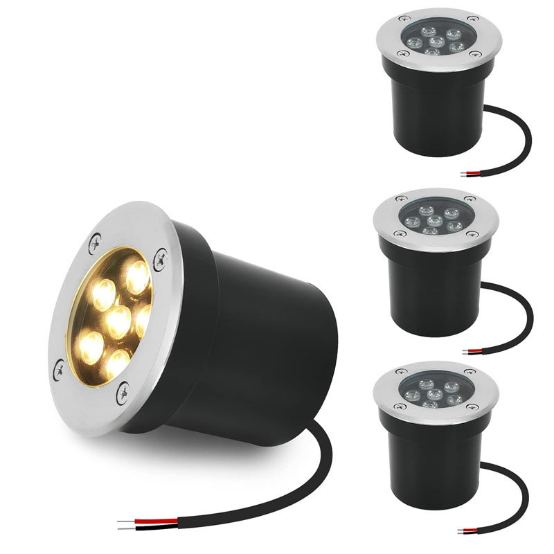 4 個地中 LED 井戸ライト景観照明 6 ワット 5 ワット屋外景観ライト防水 IP67 経路私道デッキステップフェンス