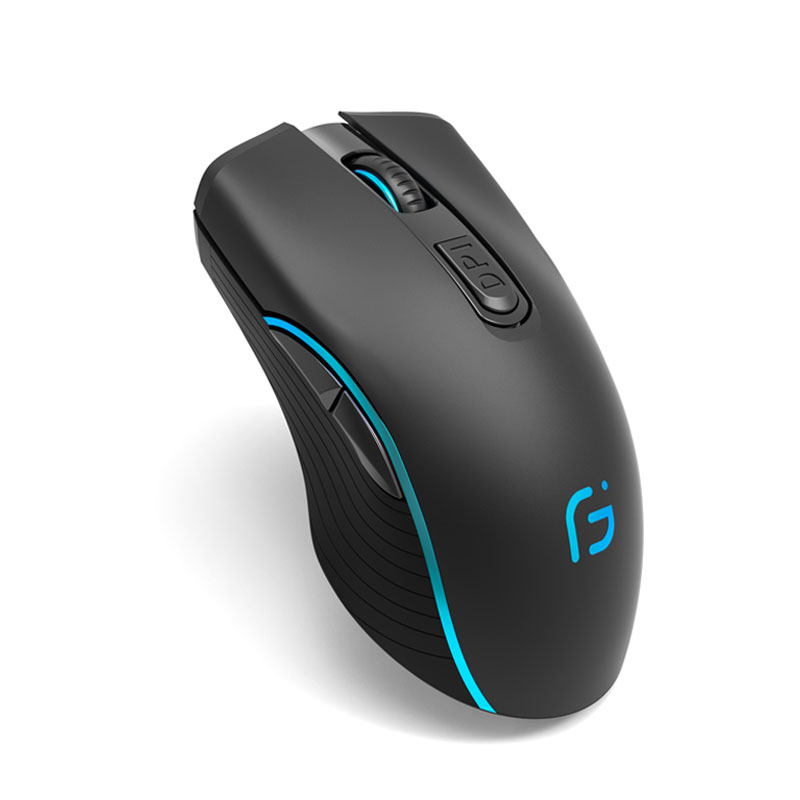 充電式コンピュータマウスデュアルモード Bluetooth 2.4Ghz ワイヤレス USB マウス 2400DPI 光学式ゲーミングマウスゲーマーマウス PC ラップトップ用
