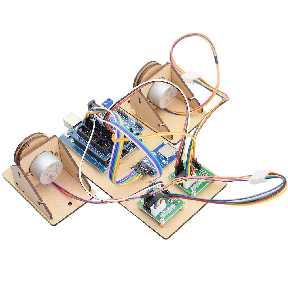 Arduino ロボットメーカープロジェクトキット用ケーブルプロッター付き壁画ロボット描画モータープログラマブルおもちゃ DIY キット付きポーラーグラフ