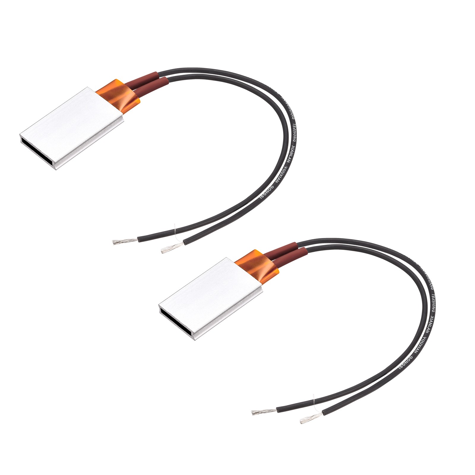 2Pcs 12V PTC Heating Element 70°C Constant Temperature Ceramic Thermostatic Heater Plate for 3D Printer/DIY Project Incubator