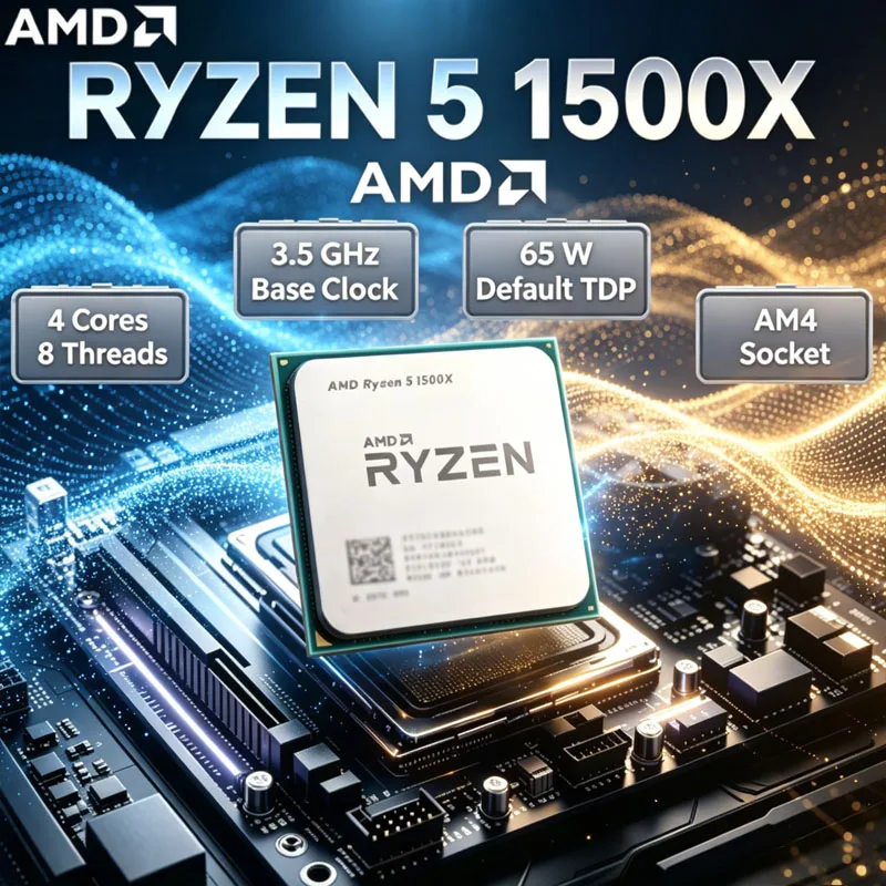 AMD Ryzen 5 1500X AMD R 5 1500X CPU 4 コア 8 スレッド 3.7 GHz ロック解除デスクトップ プロセッサ ソケット AM4 ゲーミング CPU パッケージなし