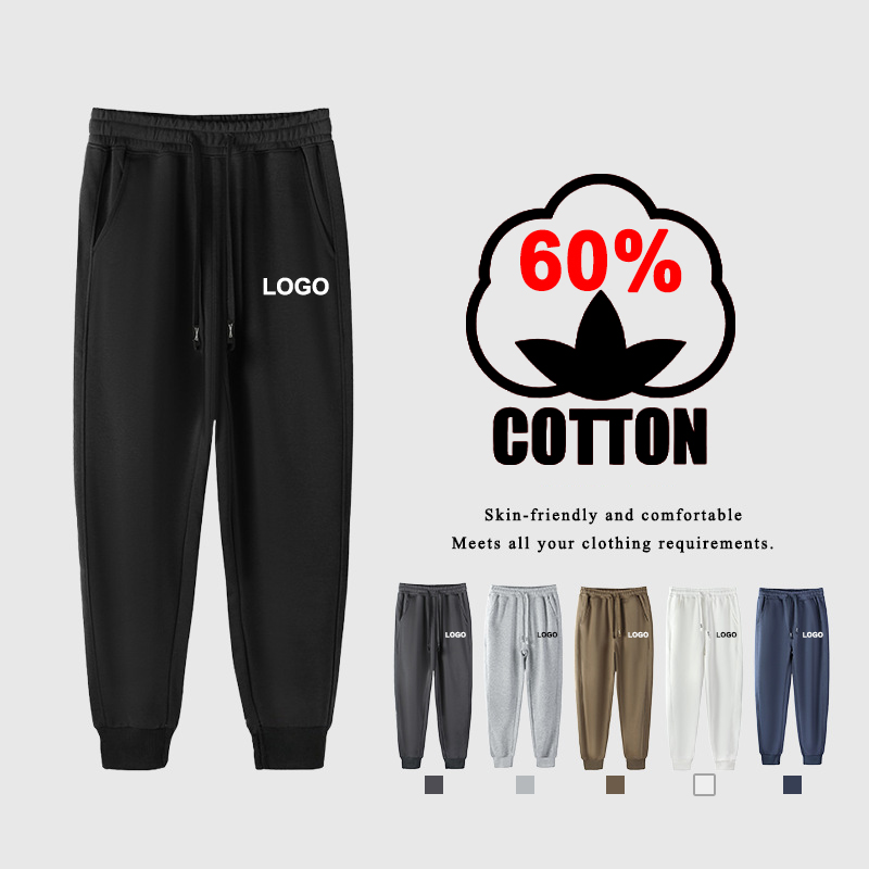 カスタマイズされた綿 60% スウェットパンツ男性ファッション人格プリントリラックスフィットパンツ Womanan カジュアル弾性ウエストジョガーパンツ