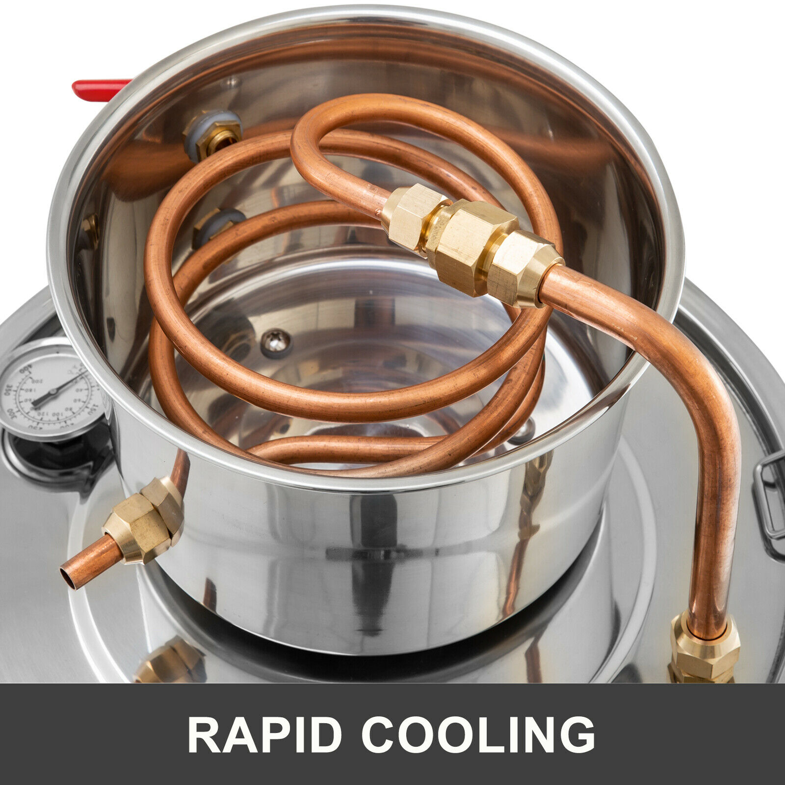 蒸留器アランビック密造酒 5 ガロン 21L アルコール蒸留器ステンレス銅 DIY 自家製水ワインエッセンシャルオイル醸造キット