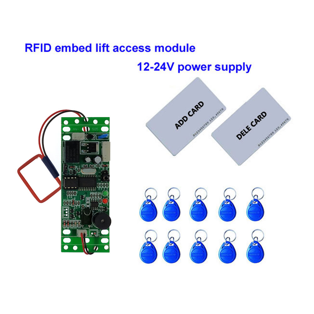 RFID EM/ID 埋め込みドアアクセス制御インターホンアクセス制御 9-24V 電源 2 個のマザーカード付き