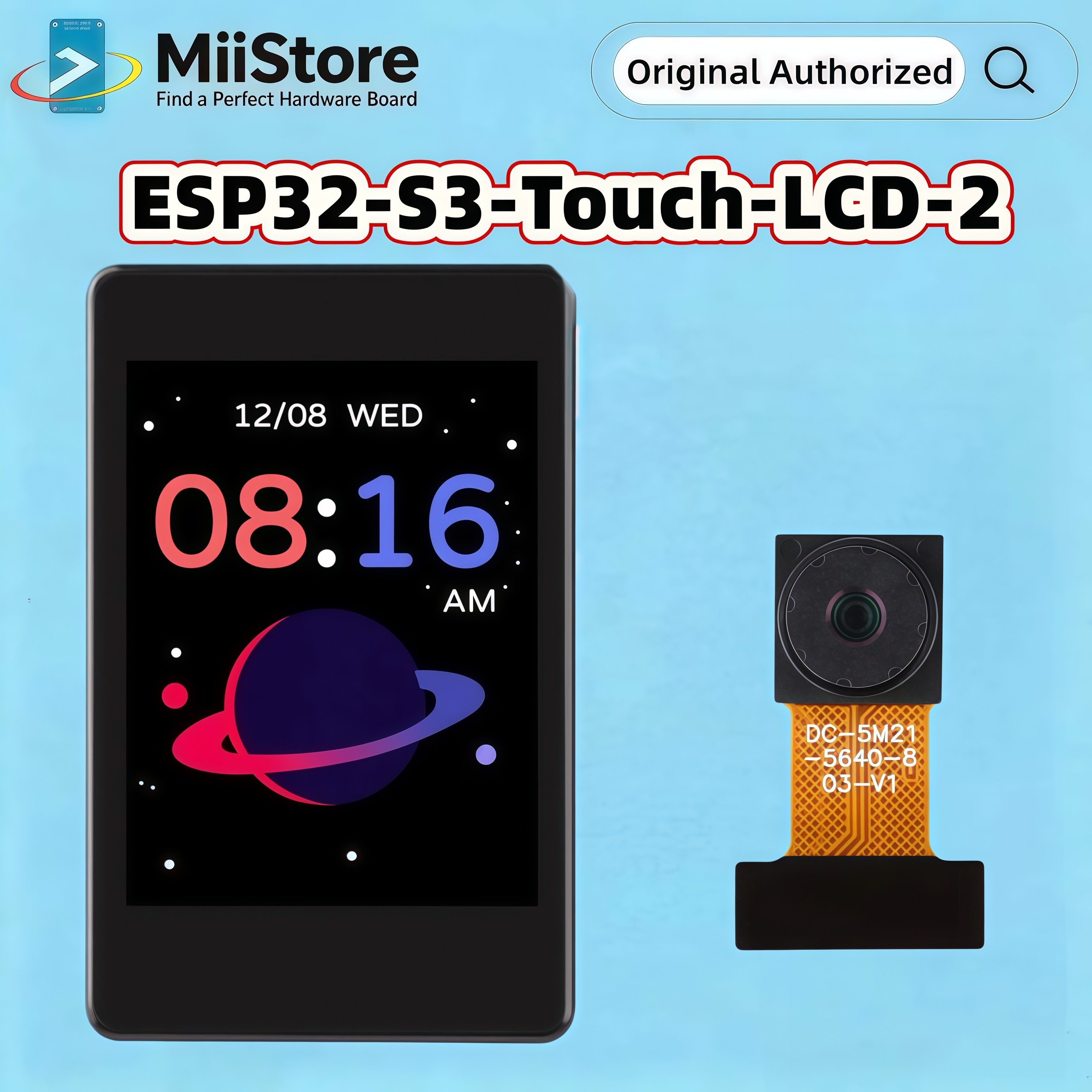 Waveshare ESP32-S3 2 インチ静電容量式タッチ ディスプレイ開発ボード、240×320 ピクセル、ESP32 ディスプレイ付き、IPS パネル、32 ビット LX7