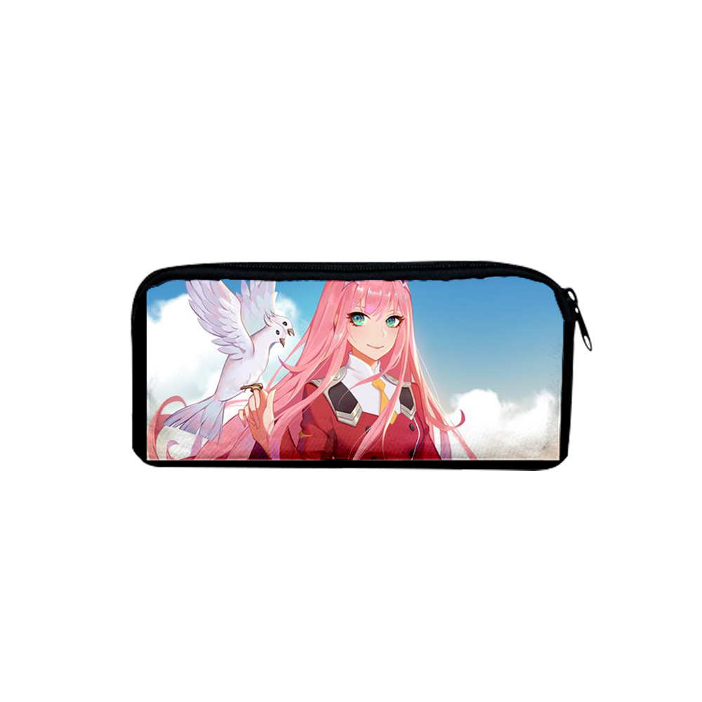 若々しいペンバッグアニメゼロツーダーリン・イン・ザ・フランキス 3D 筆箱文具収納袋鉛筆バッグシンプルな化粧品バッグ