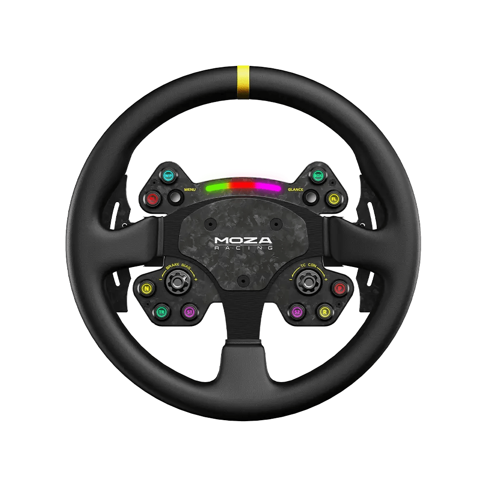 MOZA Racing RS V2 ステアリングホイールはすべての MOZA ホイールベースに対応 13 インチ標準レーシングリム