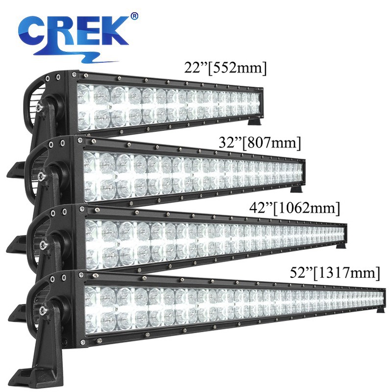 工場卸売 22 32 42 52 インチ 7D レンズストレート LED ライトバー車のトラックスポット作業照明オフロード 4x4 SUV ドライビングライト