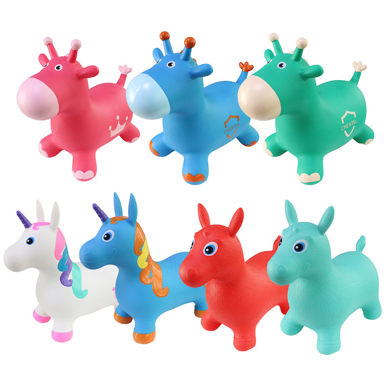 動物インフレータブル弾む馬ホッパーソフト跳び箱バウンサー PVC ジャンプヒル乗用ベビープレイおもちゃバランストレーニング