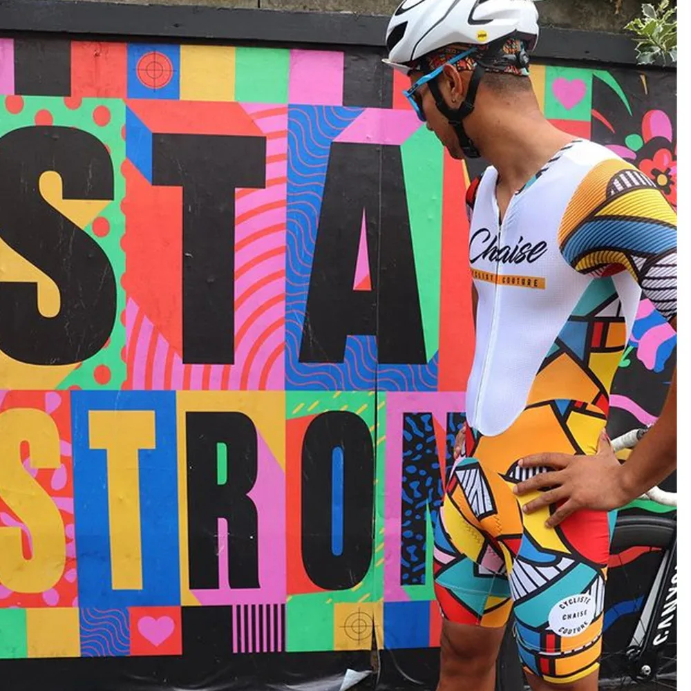 長椅子男性サイクリングジャージトライアスロンスキンスーツ夏の道路自転車 MTB ジャンプスーツ Ropa Ciclismo Hombre レーシングチームサイクリング機器