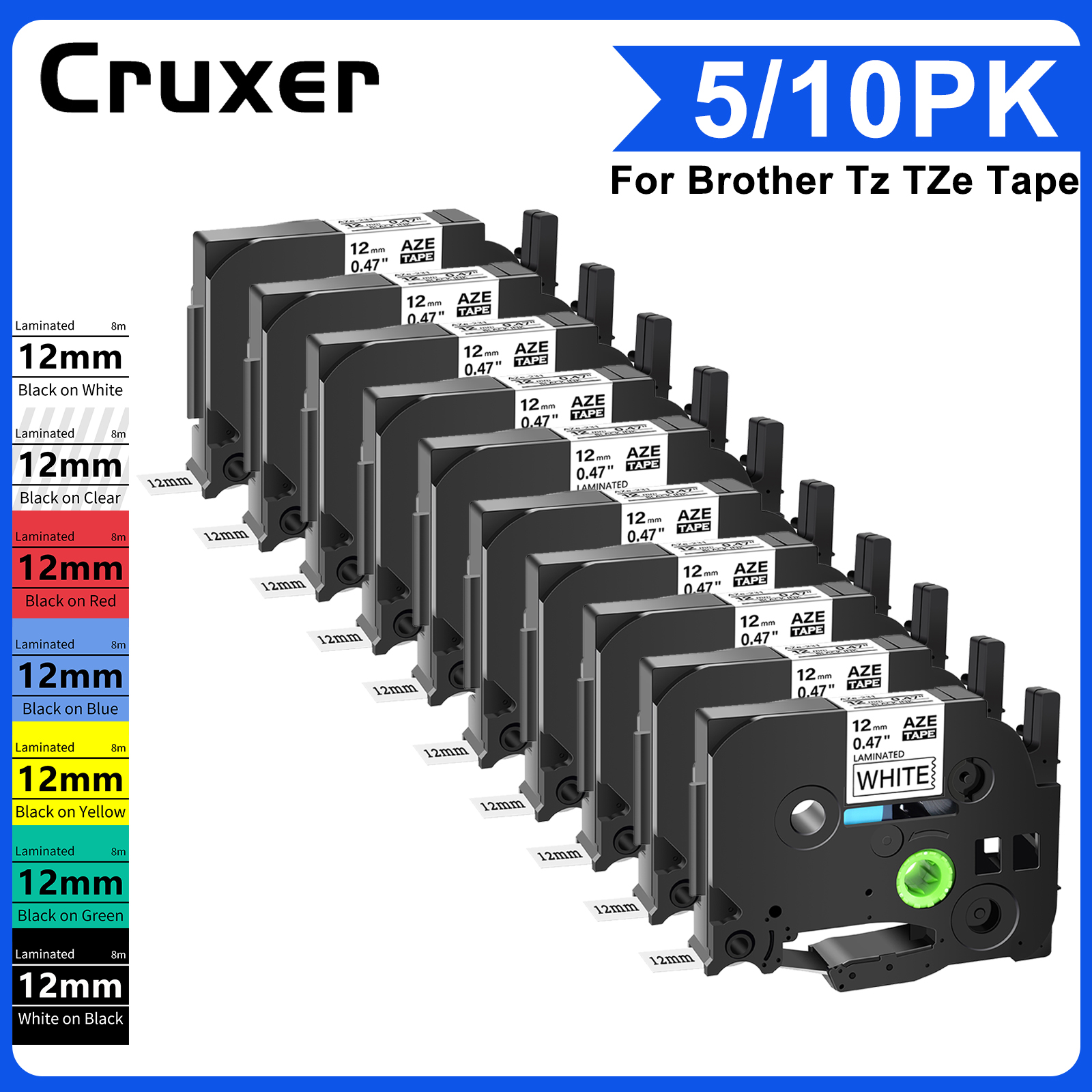 5個入り/10個入りパック AZE-231 ラベルテープ Brother TZ TZe-231 241 6/9/12/18/24mmリボン対応 P-touch PT-E550W PT-P750W PT-D600対応
