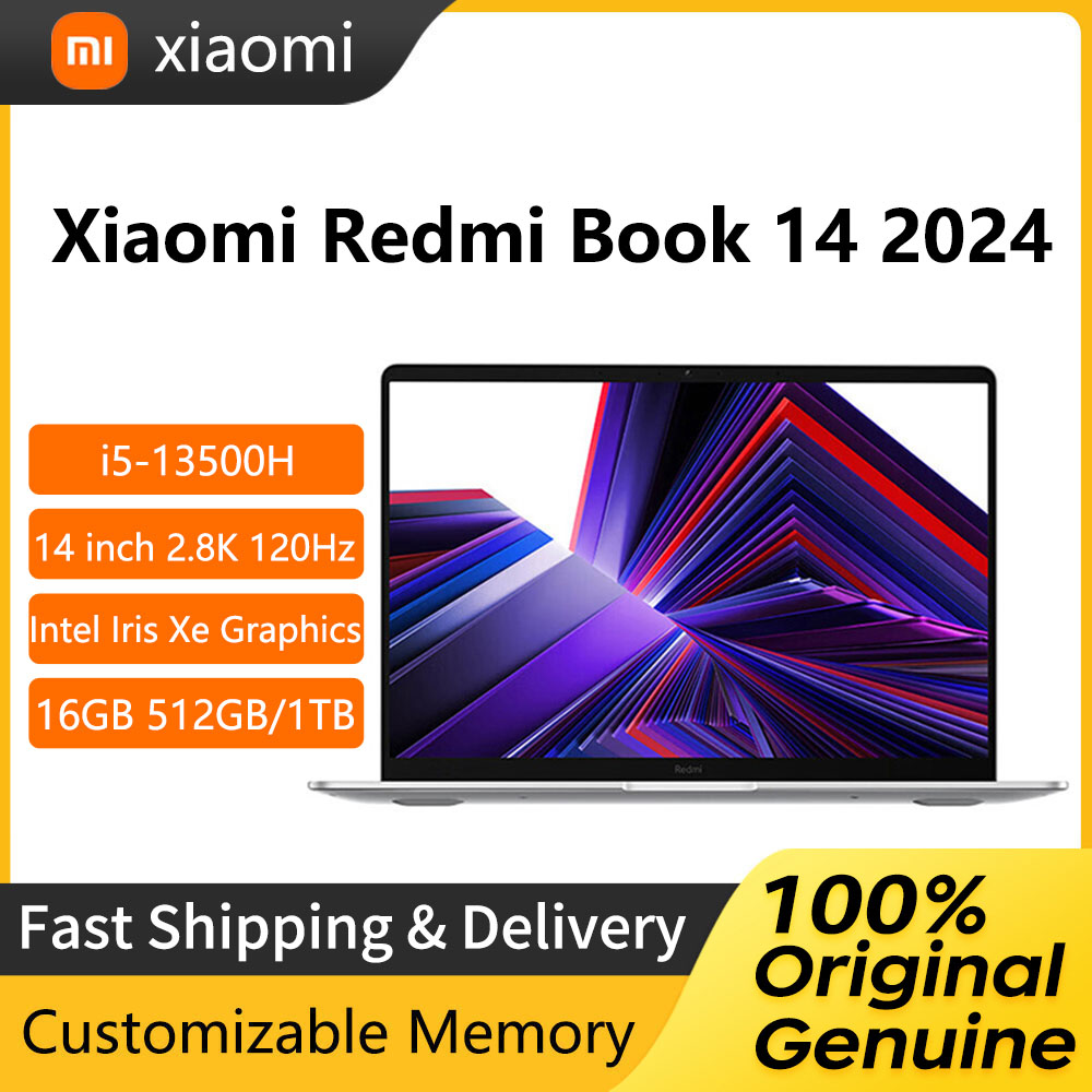 2024 Xiaomi Redmi Book 14 ラップトップ 14 インチ 2.8K Ultra Retina スクリーンノートブック i5-13500H 16GB 512GB Intel Iris Xe グラフィックス ネットブック