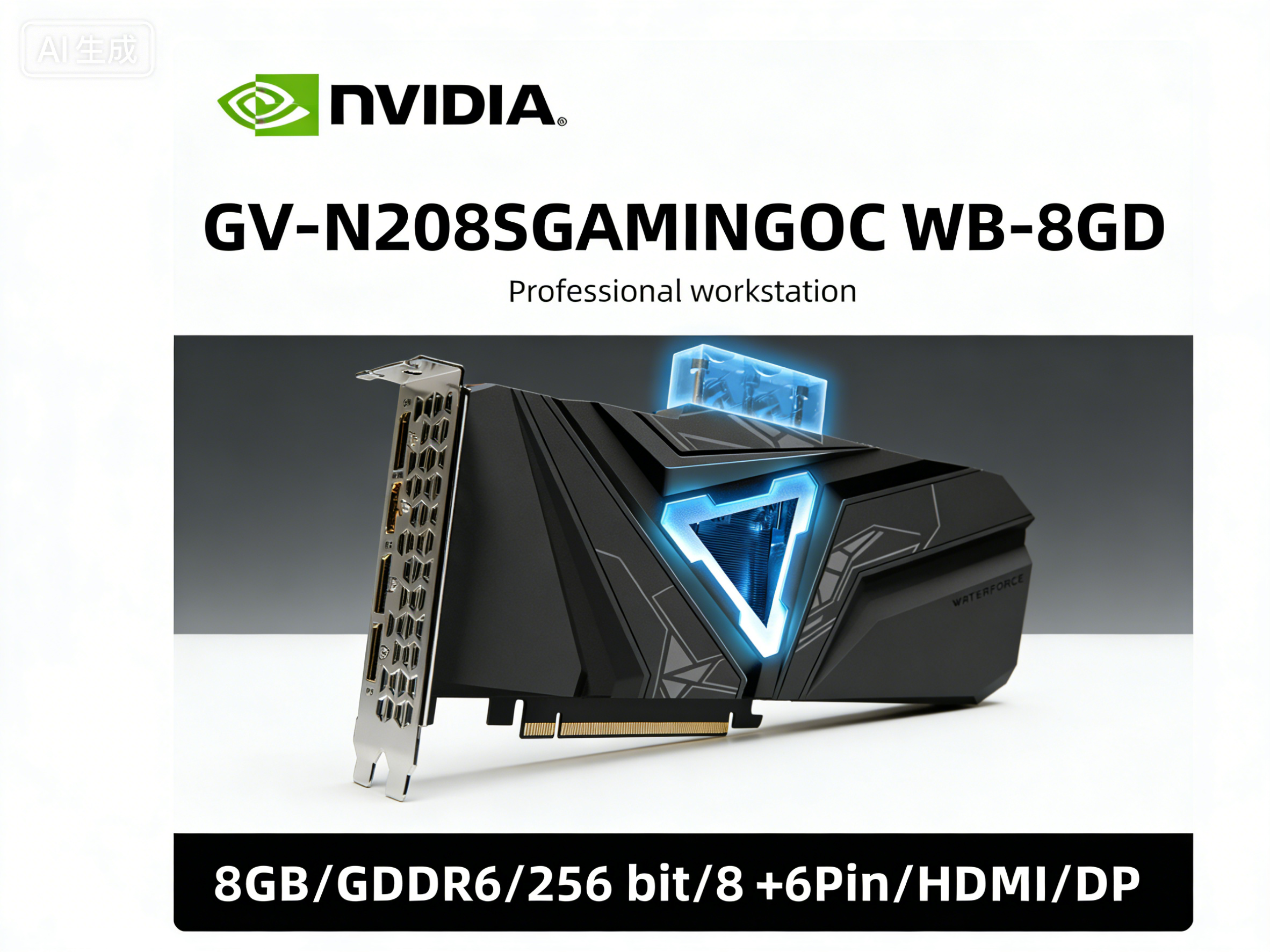 GIGABYTE RTX 2080 SUPER Waterforce WB グラフィックカード GV-N208SGAMINGOC WB-8GD 8GB GDDR6 256ビット 8+6ピン HDMI 2.0b DP ゲーミングGPU