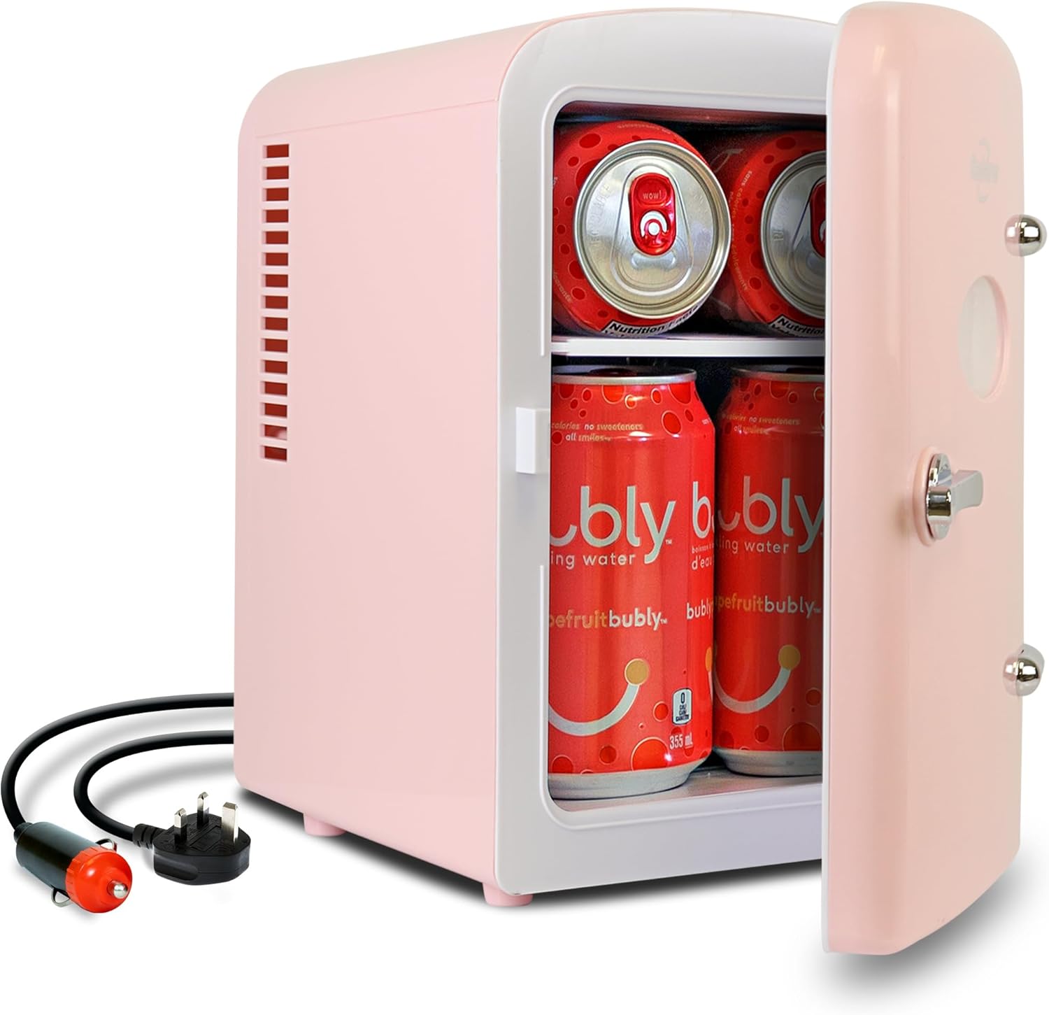 ミニ冷蔵庫 - 寝室、オフィス用冷蔵庫、ポータブル卓上飲料クーラー、12V 110V冷蔵庫、6缶