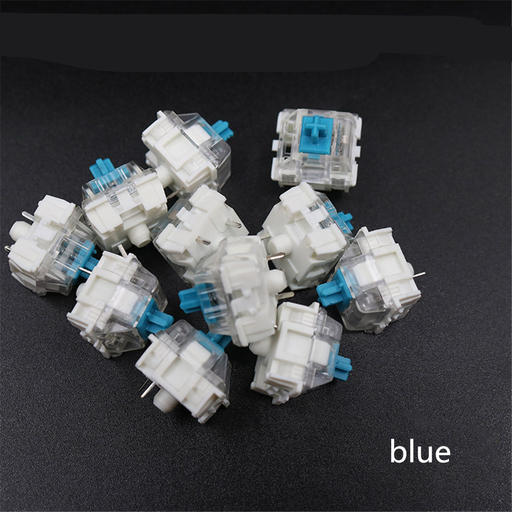 100 個メカニカルキーボード黒青茶赤キースイッチ CIY ソケット用 SMD 3 ピン薄型ピン MX スイッチと互換性