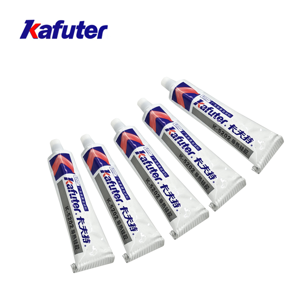 5 個 Kafuter 80 グラム K-5202 高温耐性サーマルグリースヒートシンクペースト LED ライト CPU PCB COB チップ用特殊接着剤