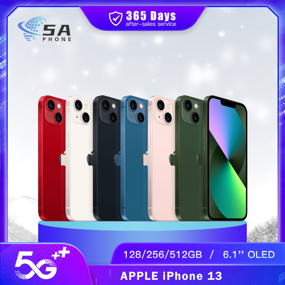 オリジナル Apple iPhone 13 5G 携帯電話 128GB/256GB/512GB Face ID NFC 6.1 ''XDR OLED 12MP バイオニック A15 ヘキサコア IOS スマートフォン