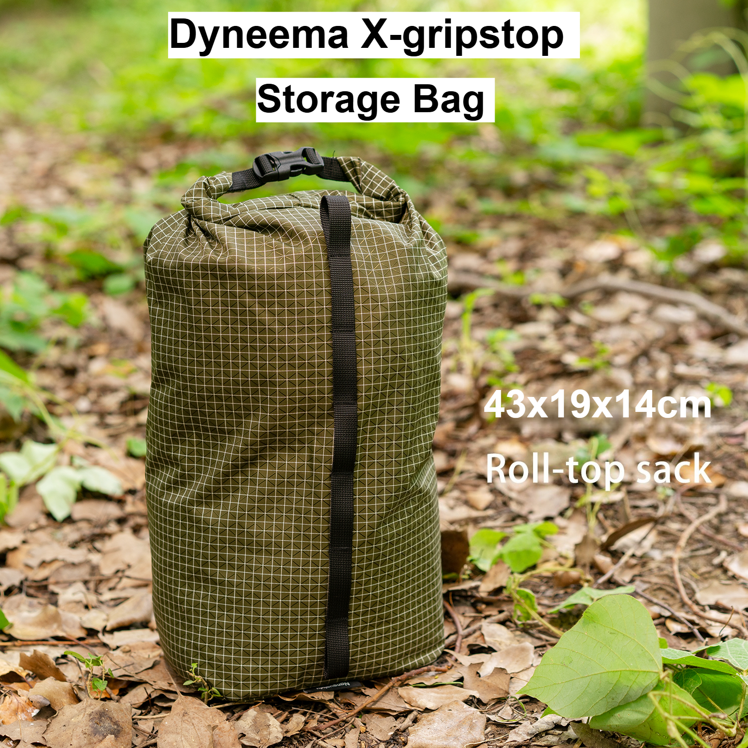 ダイニーマ X グリップストップ収納袋 10L 超軽量 70 グラムロールトップ圧縮袋 DuraFlex バックルキャンプハイキング屋外収納袋