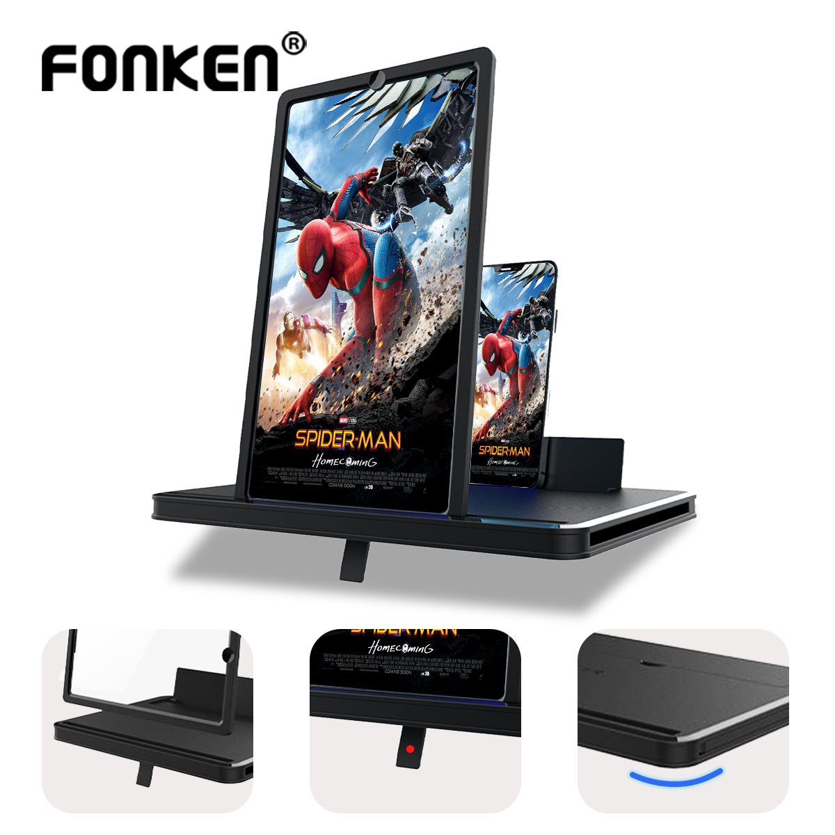 新しい 10 インチ Hd 携帯電話画面ビデオ拡大鏡電話ホルダー拡大画面電話スタンド電話アクセサリー