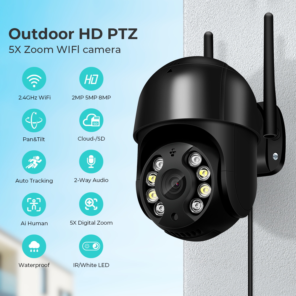 8MP 屋外 4.0X ズーム監視セキュリティカメラ防水カメラ imou Wifi 監視セキュリティカメラ外部ワイヤレス