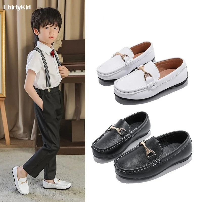 男の子中空アウト革靴キッズソフトパーティー結婚式ダンスシューズドレス幼児ファッション子供黒、白の夏の靴フラット