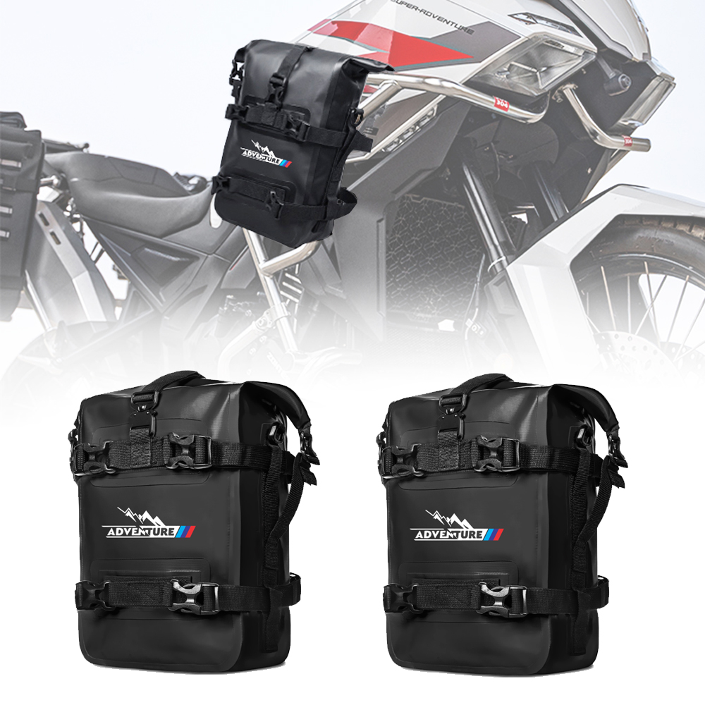 Bmw R1200GS R1250GS F850GS F700GS F900R ADV オートバイバンパーバッグ防水 8L サイドフレームクラッシュバーバッグツール収納袋