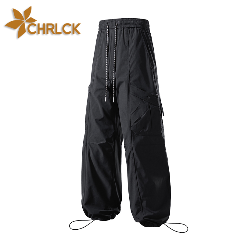 CHRLCK ユニセックスハイキングパンツ防水屋外ジョガー伸縮性軽量速乾ズボンキャンプ釣り登山