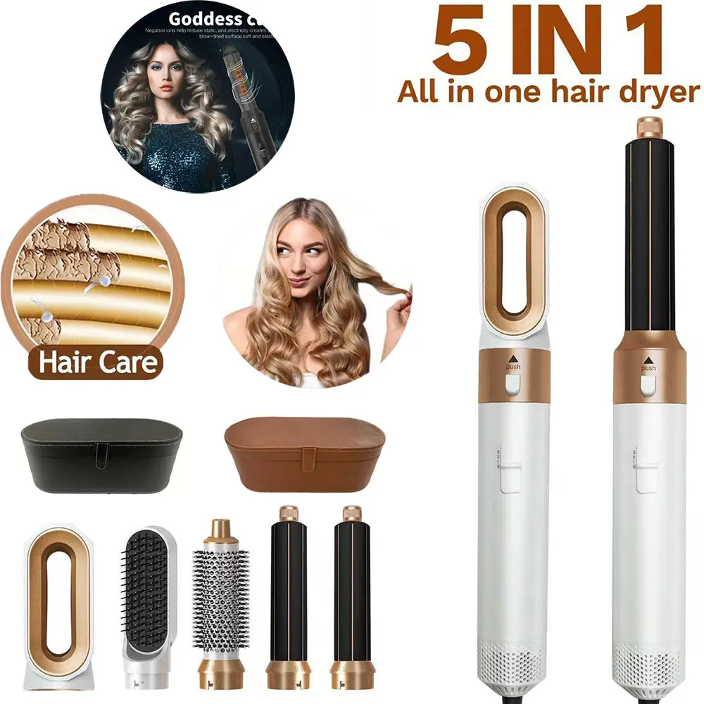 5 で 1 ヘアドライヤーホットコームセットプロフェッショナルヘアアイロンヘアアイロンスタイリングツールダイソン Airwrap ヘアドライヤー家庭用