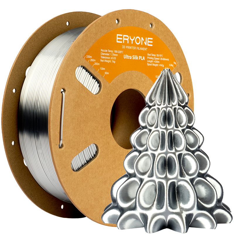 Eryone 1KG ウルトラシルク PLA プレミアムフィラメント 3D プリント、マルチカラー利用可能、PLA フィラメント 1kg、アップグレードシルク PLA、1KG/スプール