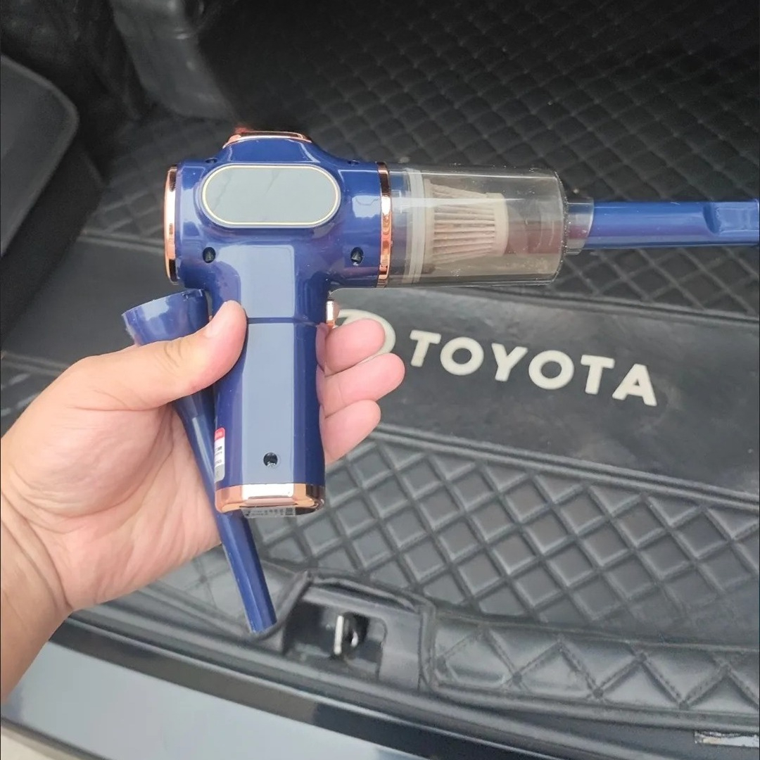 ワイヤレスハンドヘルドミニ掃除機 2-in-1 モーターカークリーニングマシン強力な吸引ロボット掃除機付き