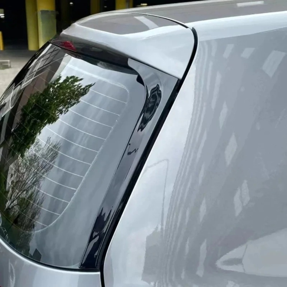 新しいリア D ピラーサイドウイングスポイラーカナードスプリッター VW ゴルフ 6 MK6 グロスブラック ABS ドリルなし 3 メートルテープボディキットペア 2009-2012