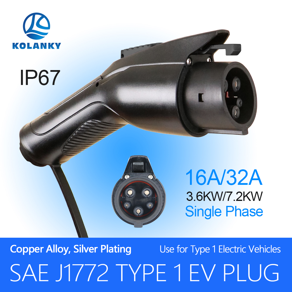 Kolanky Ev 充電器プラグアダプタータイプ 1 EVSE SAE J1772 コンバータ 16A 3.6kw 32A 7.2kw 電気自動車車両ソケット