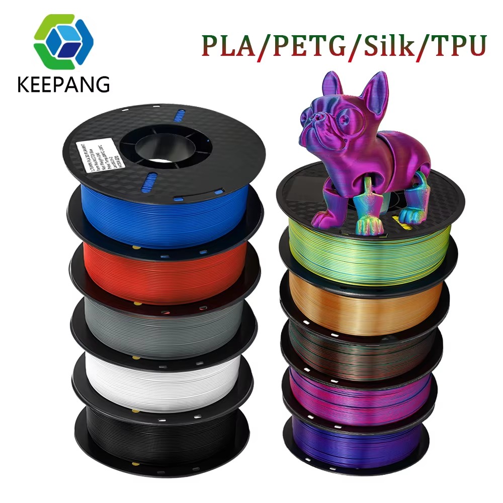 KEEPANG PLA/PETG/シルク/TPU 1.75 ミリメートル 3D プリンタフィラメント 5/10 ロールきれいに巻かれた気泡なし 3D 印刷材料