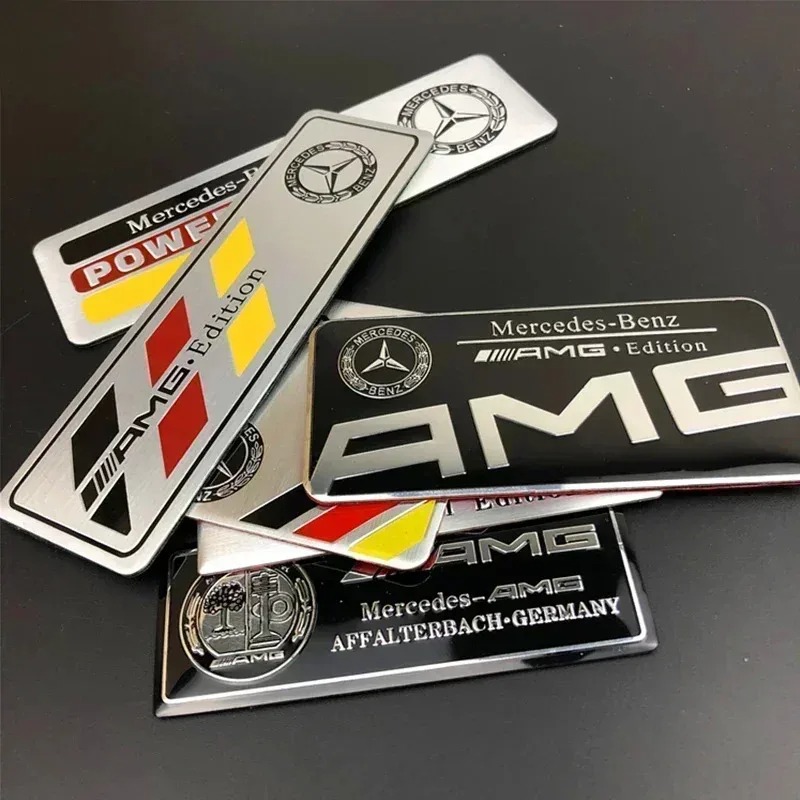 3D アルミ車のロゴステッカーデカール自動装飾アクセサリーメルセデスベンツ AMG W204 W205 W203 W211 W212 W213 W201 W210
