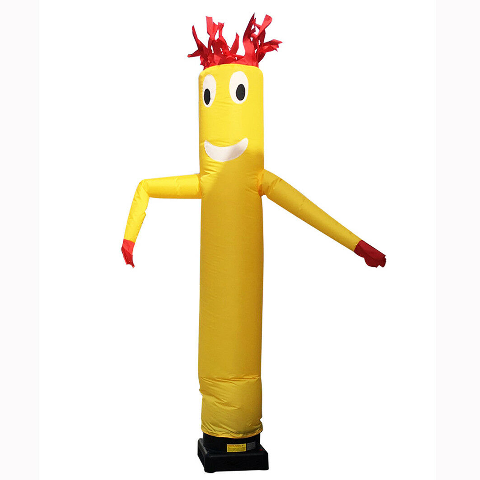 エアインフレータブルダンシングマン、インフレータブルダンシング人形、風変わりな手を振る10フィート/3メートルイエロー、インフレータブルチューブガイ、強力なグリッドクロス構造、組み立て簡単、湿ったタオルで掃除、長持ち、傷つきにくい