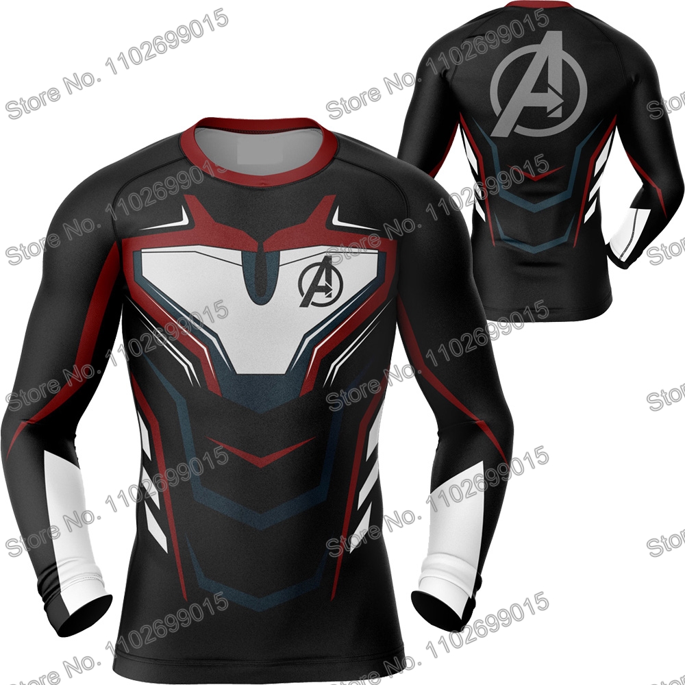 漫画ヒーローサーフィンダイビング Tシャツタイト長袖ラッシュガード水着男性 UV 保護サーフ服ビーチ Flosuit トップス