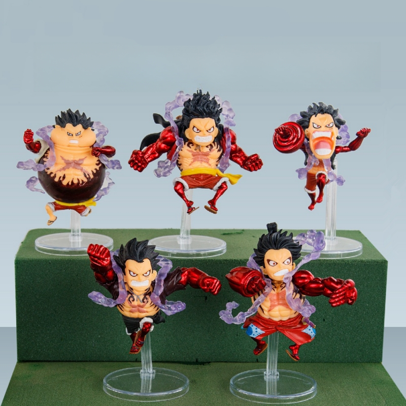 ルフィギア 4 Q バージョン 5 個セットアニメフィギュア、バウンスマン/スネークマン PVC モデル人形デスクトップ装飾コレクションギフトおもちゃ