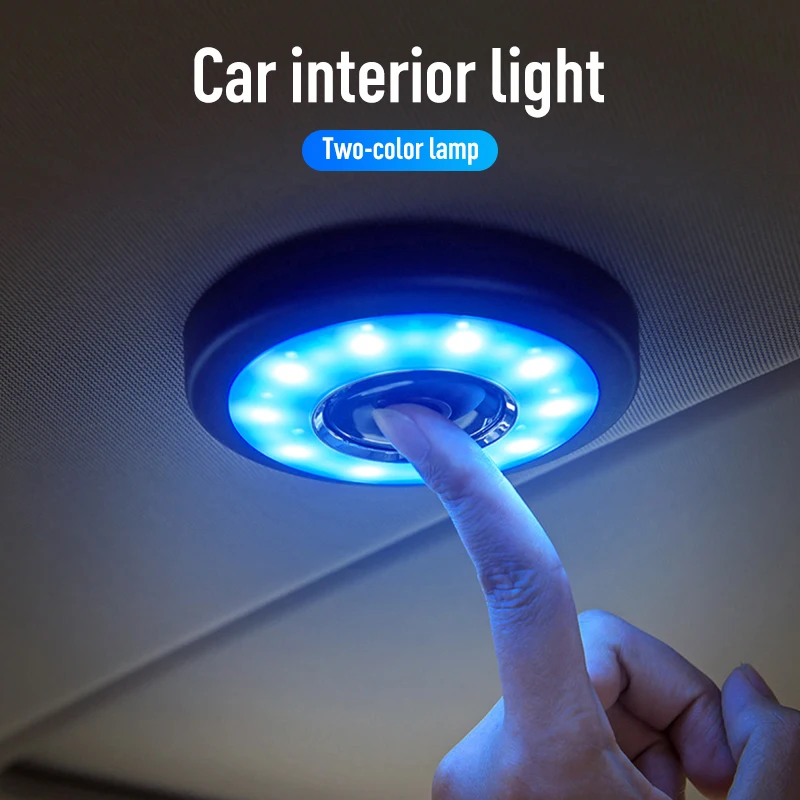 車のルーフ LED 読書灯ワイヤレスポータブルオートインテリアランプ USB 充電タッチタイプマグネット天井車のナイトライトユニバーサル