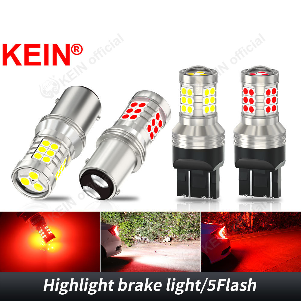 KEIN 2 個ストロボ LED 1157 P21W 7443 1156 BA15S R5W R10W BAY15D P21/5W T20 レッドストップフラッシュブレーキリバースランプ電球車のライト 12V