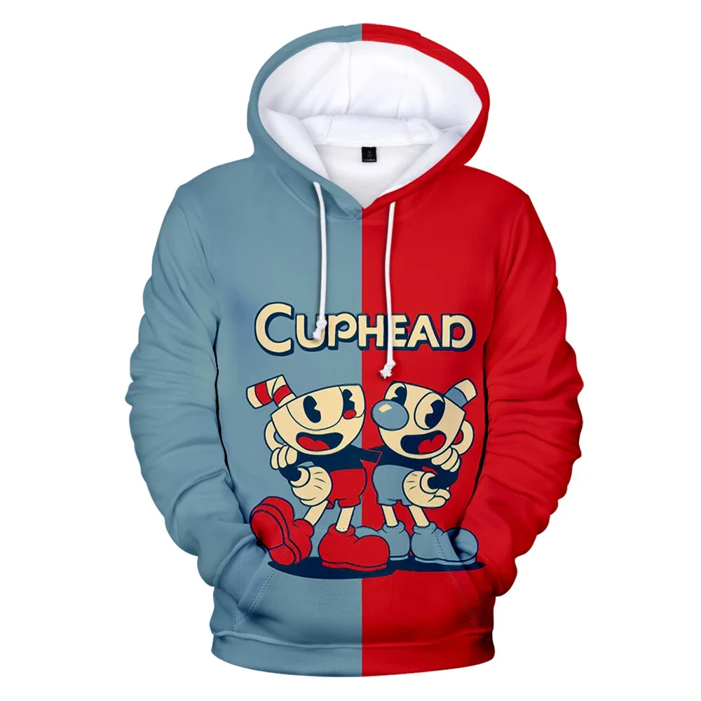 The Cuphead Show パーカー 3D プリント ユニセックス ファッション プルオーバー スウェットシャツ TV シリーズ ストリート トラックスーツ