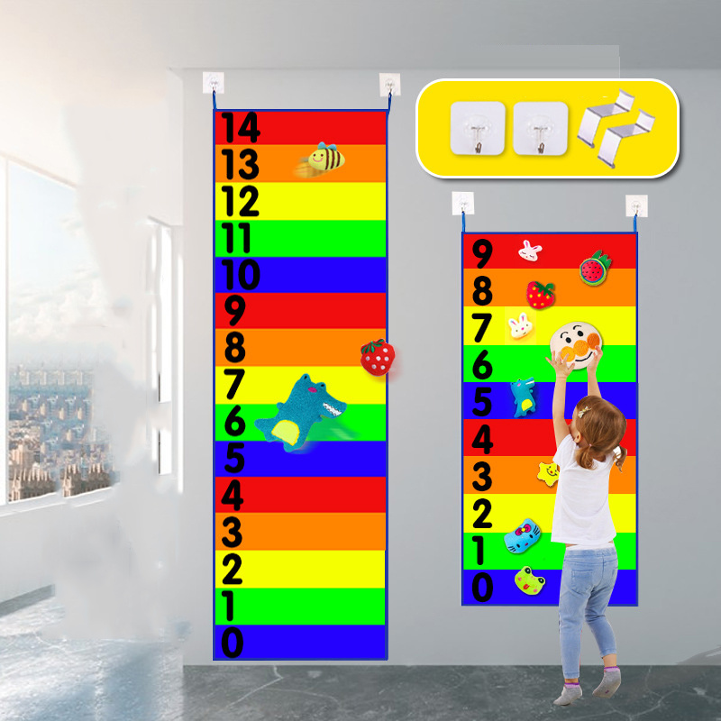 Kids Touch High Carpet Games Bounce Trainer Promote Growth Number Fun Sports Toy Height Ruler Indoor Outdoor Toys for Children
