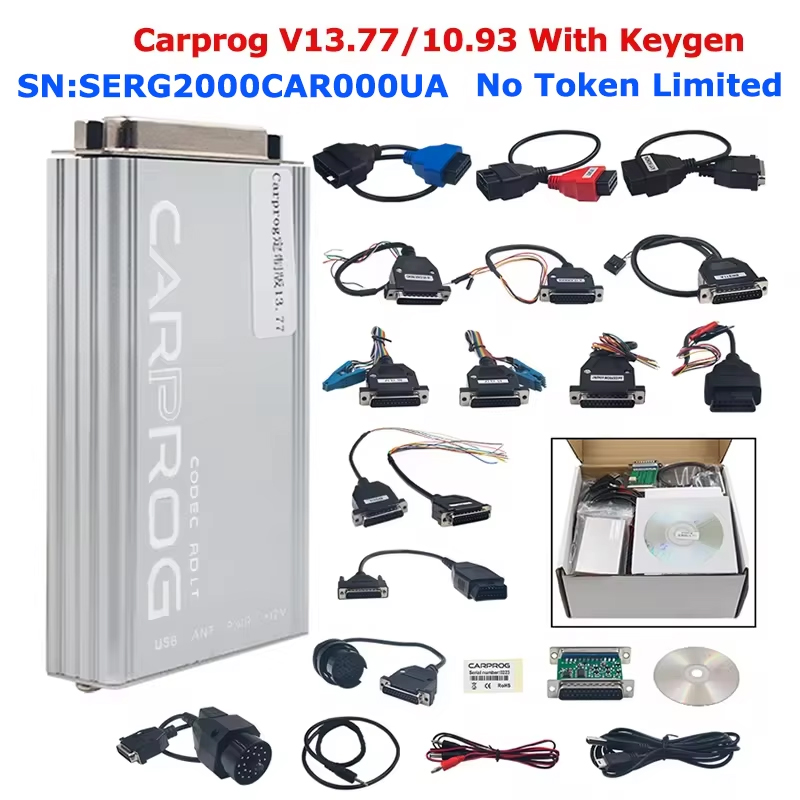 Carprog V13.77 SERG2000CAR000UA Full Adapters Online Programmer Auto ECU Chip Tuning Repair Diagnostic Tool