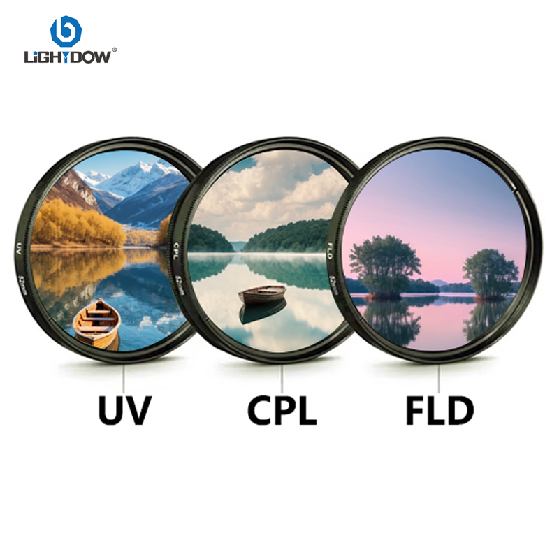 Lightdow FLD CPL UV Lens Filters 3 in 1 Kits Lens Filter 49mm 52 55 58 62 67 72 77 82mm for Nikon Cannon Sony Pentax Fuji Camera