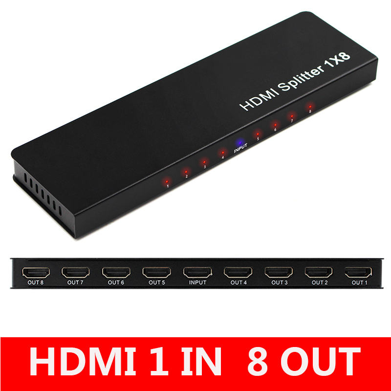 HDMI スプリッター 4K 1X4 1X8 HDMI ディストリビューター スプリッター 1 インチ 4/8 アウト HDMI アンプビデオ スプリッター 4K 30Hz HDCP 1.4 PS4 Xbox HDTV 用