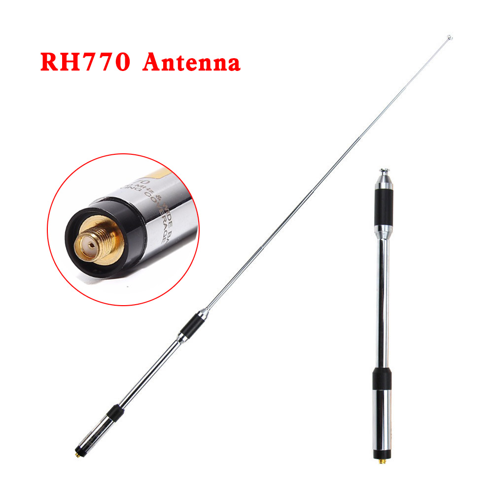 新しい RH770 デュアルバンド 144/430MHz 高利得 SMA-メス伸縮ハンドヘルドラジオアンテナ Harvest Kenwood BAOFENG ウォーキートーキー用