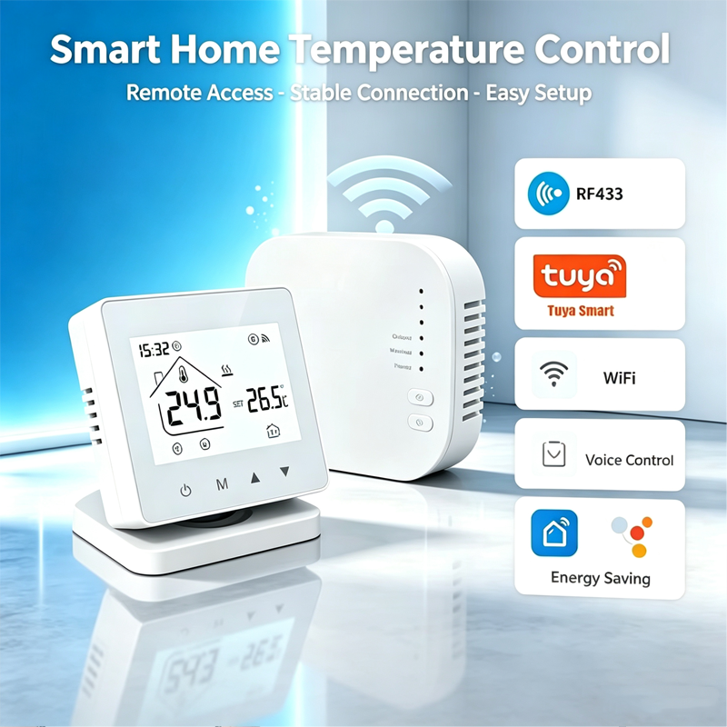 RKHK Wifi ワイヤレスサーモスタット ガスボイラー用 床暖房 Tuya RF スマート温度コントローラー プログラマブル Google ホーム Alexa