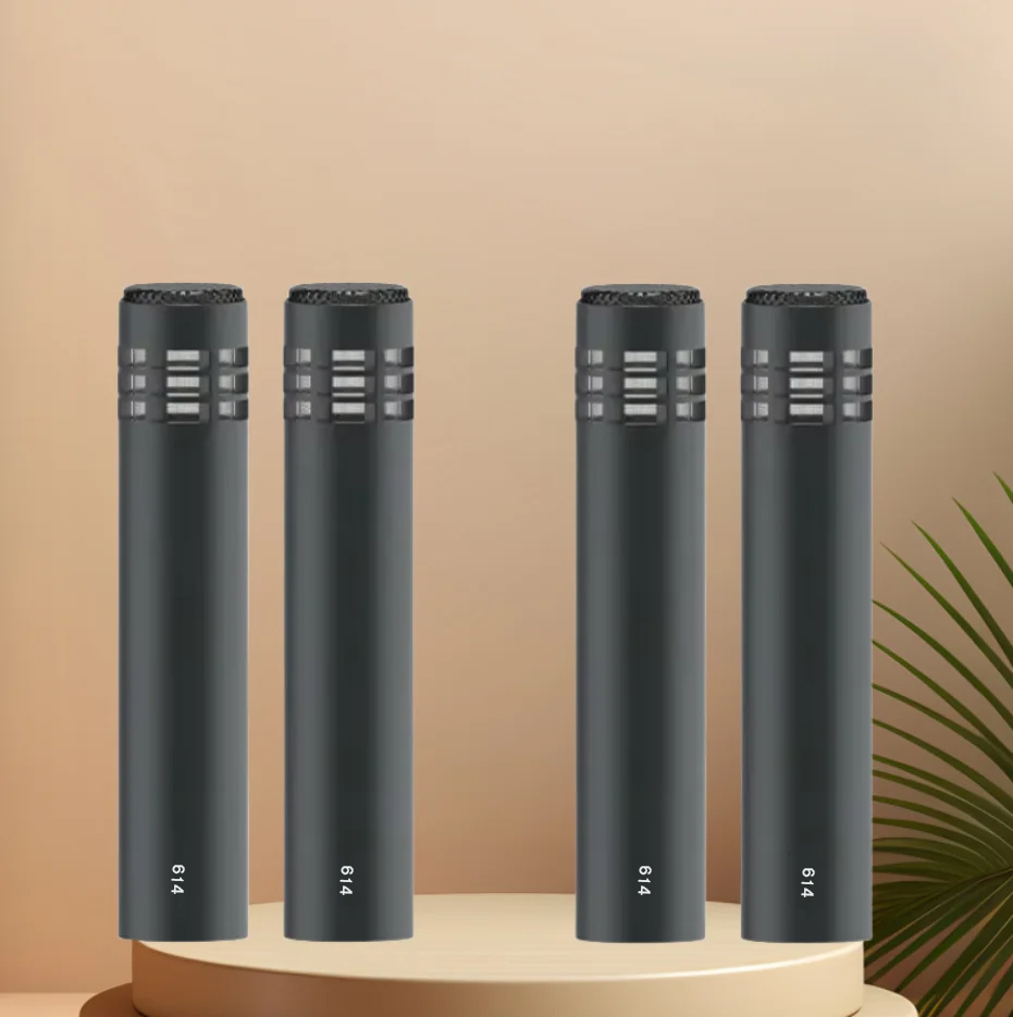 4 個 614 スーパーカーディオイド コンデンサー マイク XLR コネクタ楽器録音マイク キット