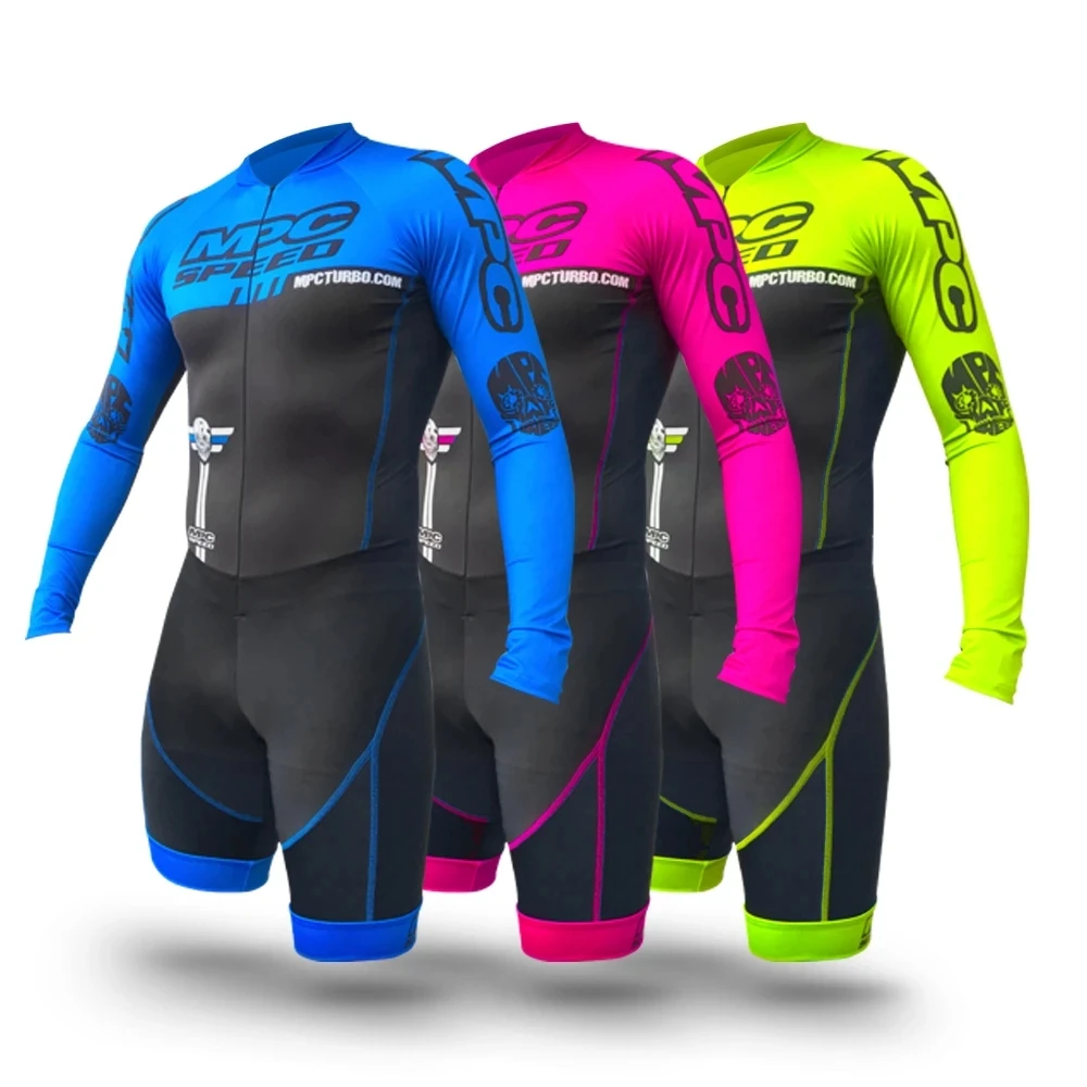 Mpc レーシングスーツスピードインラインローラースケートスキンスーツファストスケートトライアスロンスキンスーツ競技スーツバイクスポーツランジャンプスーツ