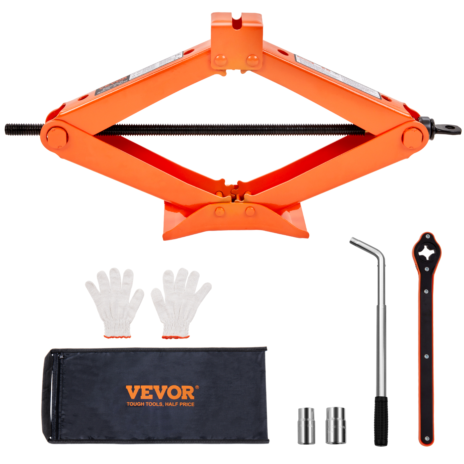 VEVOR シザージャッキ 2.5 トン/5512 ポンド シザーカージャッキ 3.7 "-17.1" 昇降範囲 シザーリフトジャッキ 車のトラック用ポータブルタイヤジャッキ