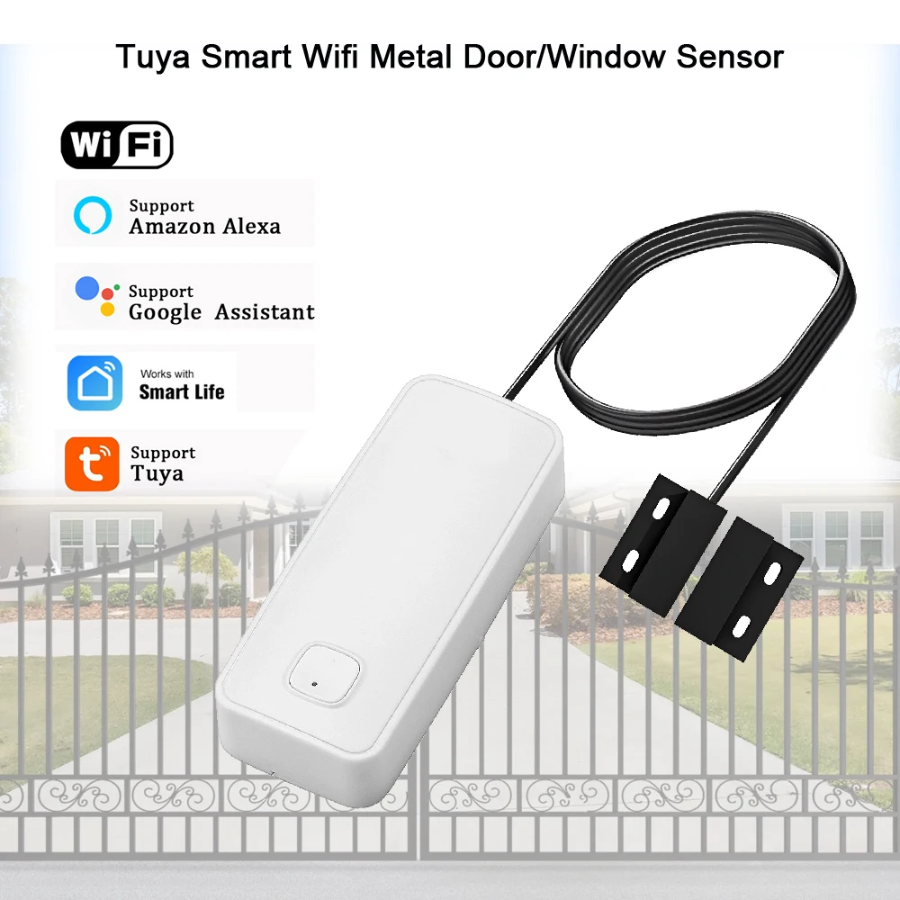 Tuya WIFI スマートドア窓磁気センサーセキュリティアラーム開閉検出器盗難防止ドア鉄ローリングドア鉄門